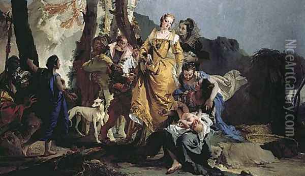 The Finding of Moses Oil Painting - Giovanni Battista Tiepolo