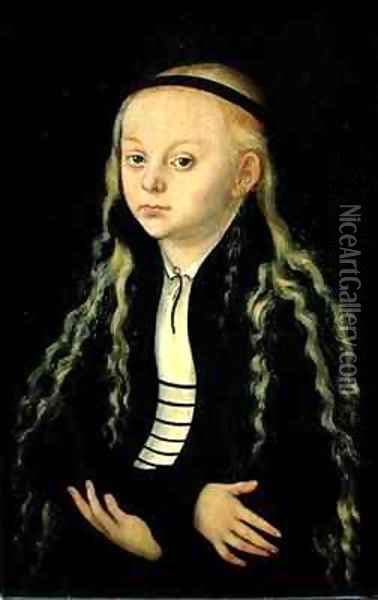 Portrait of a Young Girl possibly Magdalena Luther Oil Painting - Lucas The Elder Cranach