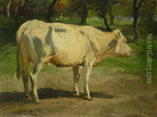Darstellung Einer Kuh Oil Painting - Joseph Wenglein