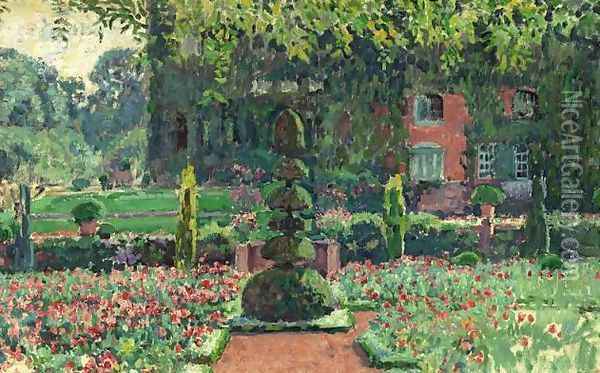 Garden in Spring Oil Painting - Theo van Rysselberghe