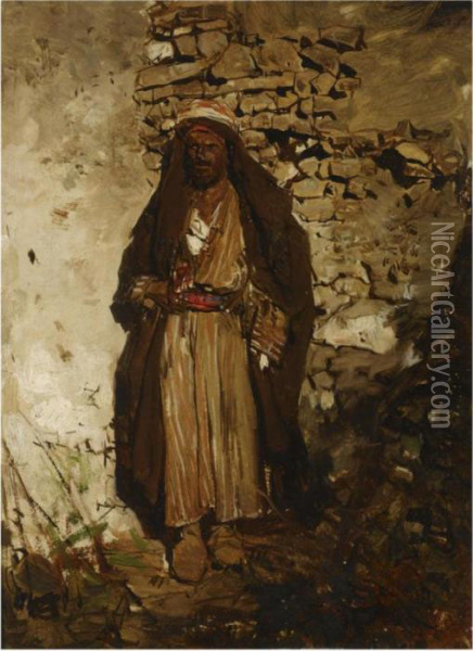 The Arab Oil Painting - Jacob Henricus Maris