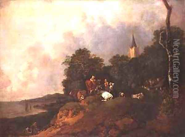 View near the Coast Oil Painting - Thomas Gainsborough