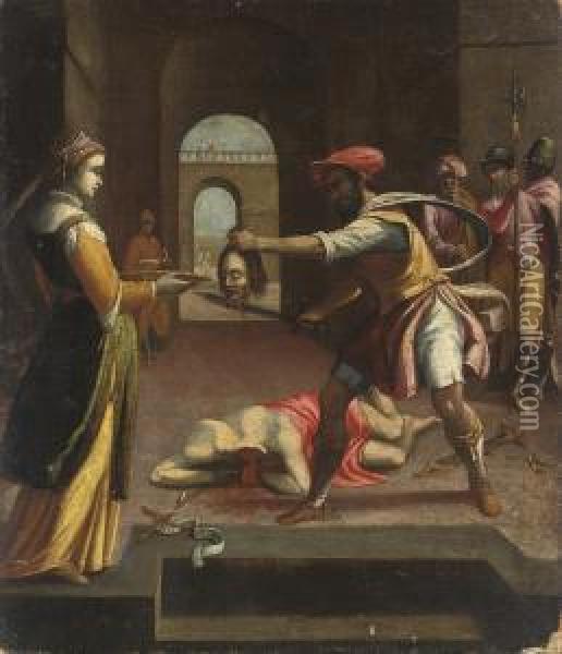The Beheading Of Saint John The Baptist Oil Painting - Giuseppe Cesari