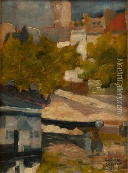 City View (europe) Oil Painting - Akseli Valdemar Gallen-Kallela