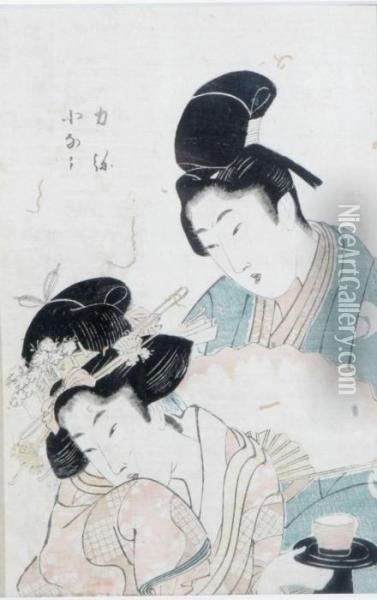 Untitled Oil Painting - Kitagawa Utamaro