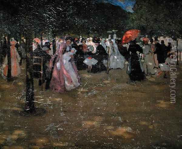Luxembourg Gardens, 1901 Oil Painting - Frederick Carl Frieseke