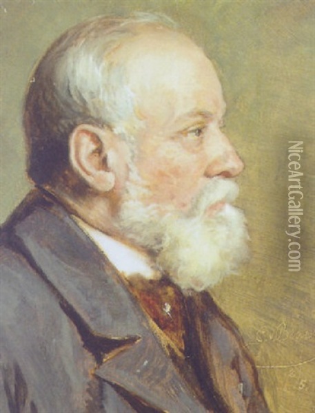 Portrait Eines Herrn Im Profil Oil Painting - Karl von Blaas