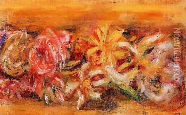 Garland Of Flowers Oil Painting - Pierre Auguste Renoir