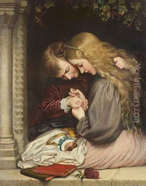 The thorn Oil Painting - Charles West Cope