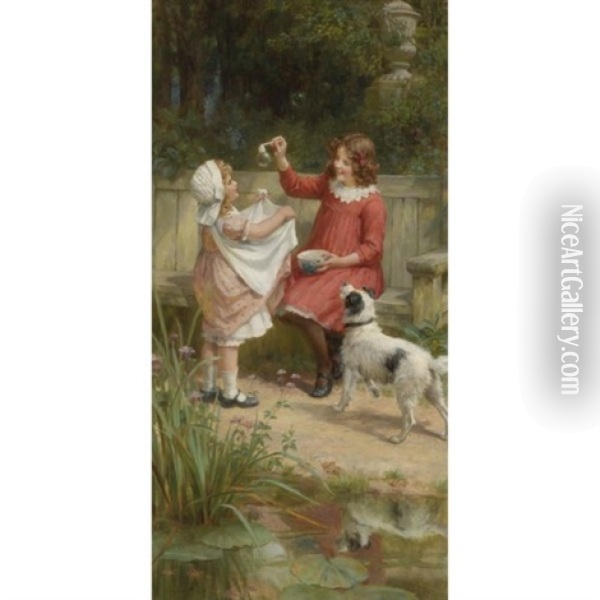 Bubbles Oil Painting - George Sheridan Knowles