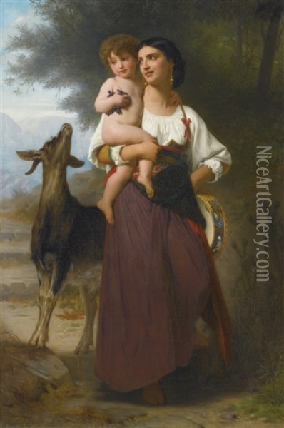 Convoitise Oil Painting - William-Adolphe Bouguereau