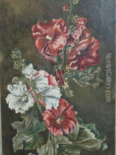 Hibiscus Oil Painting - Max Weyl