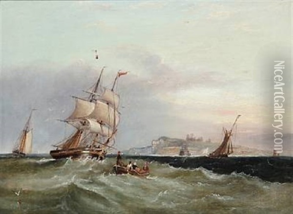 Seascape Out Hsore Tynemouth Oil Painting - John Wilson Carmichael