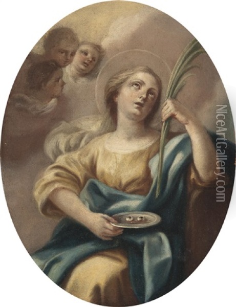 Die Heilige Lucia Oil Painting - Francesco de Mura