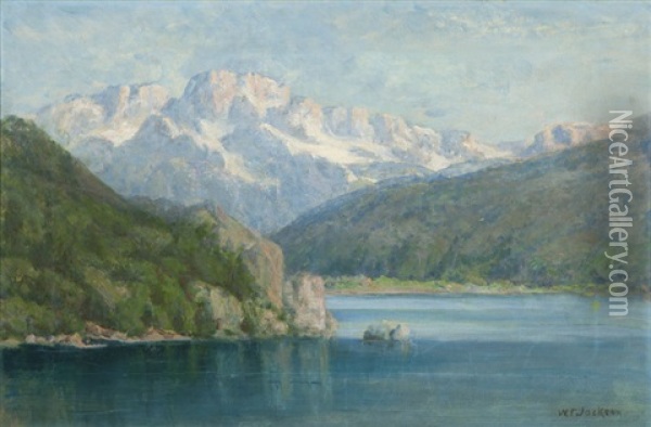 Canadian Rockies, B.c. Oil Painting - William Franklin Jackson