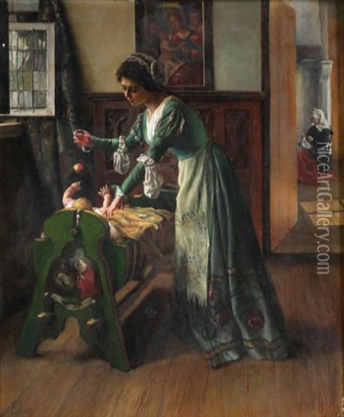 Bonheur Maternel Oil Painting - Willem Geets