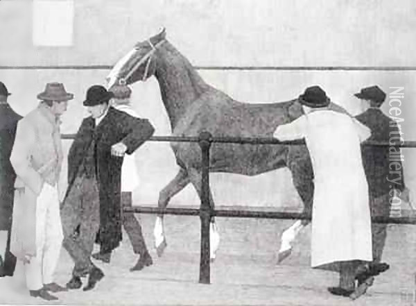 Horse Dealers 3 Oil Painting - Robert Polhill Bevan