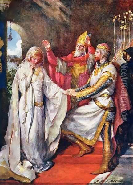 The Marriage of King Arthur and Queen Guinevere Oil Painting - John Henry Frederick Bacon