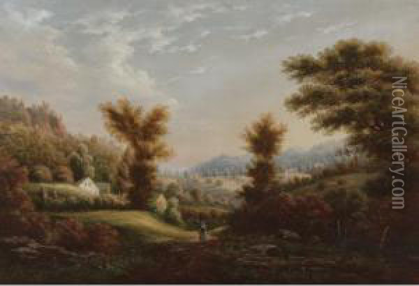 Early Autumn Landscape Oil Painting - George Gunther Hartwick