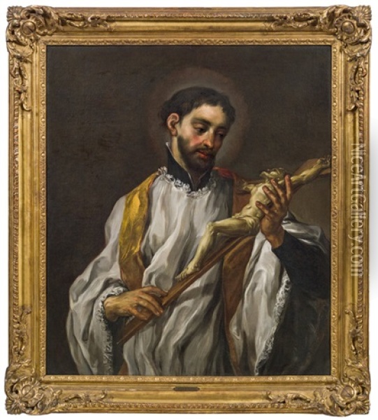 St. Francis Xavier Oil Painting - Girolamo Troppa