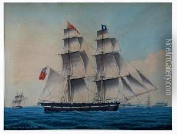 British Brig 
Liberty Of Whitby Oil Painting - Jacob Peterson