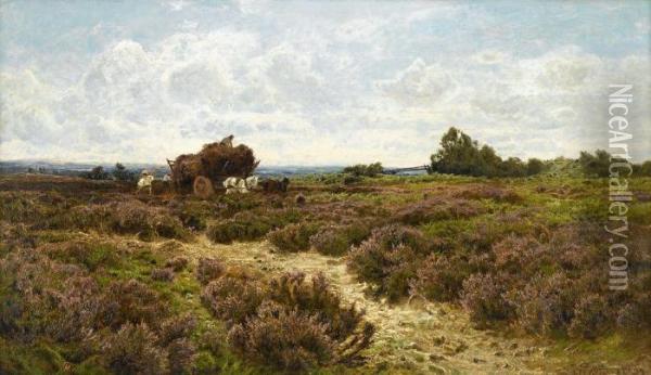 A Surrey Heath Oil Painting - John Clayton Adams