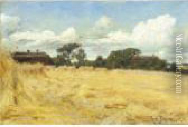 Hvedemarker (wheatfields) Oil Painting - Hans Anderson Brendekilde