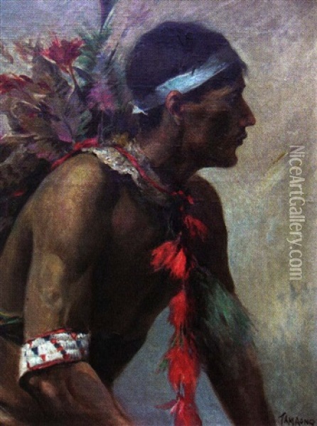 L'indien Oil Painting - Francisco Tamagno