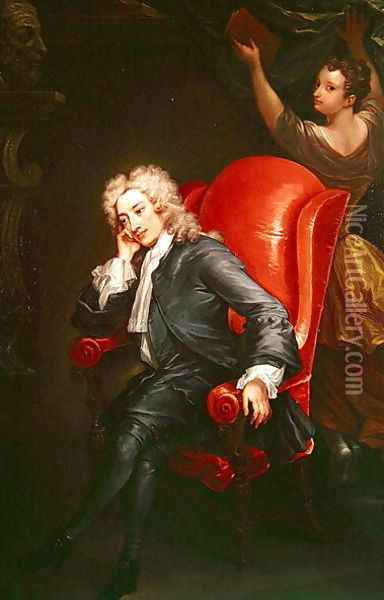 Portrait of Alexander Pope 1688-1744 Oil Painting - Charles Jervas
