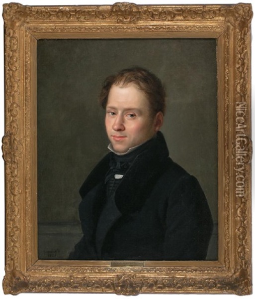 Retrato De Un Joven Oil Painting - Jean-Baptiste-Louis Germain