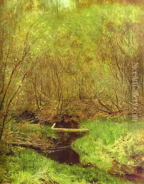 Spring in the Forest 1882 Oil Painting - Isaak Ilyich Levitan