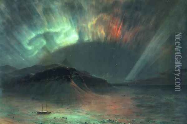 Aurora Borealis Oil Painting - Frederic Edwin Church