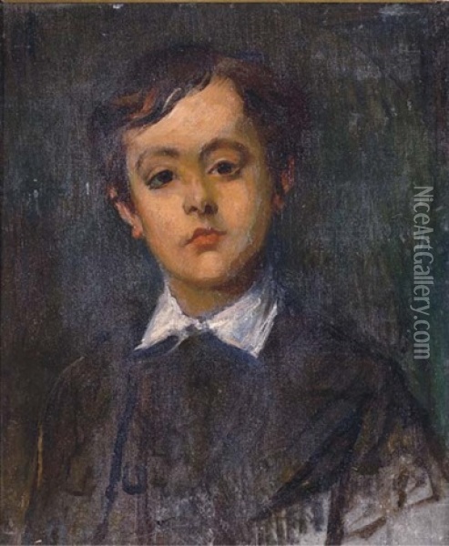 Portrait Du Fils De L'artiste Oil Painting - Edme Alexis Alfred Dehodencq