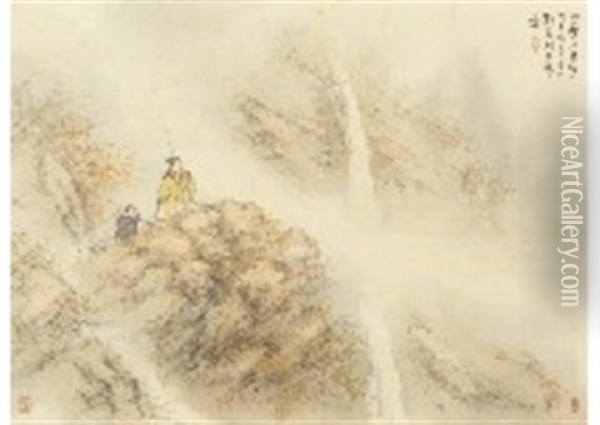 Autumn Mountain Oil Painting - Kansetsu Hashimoto