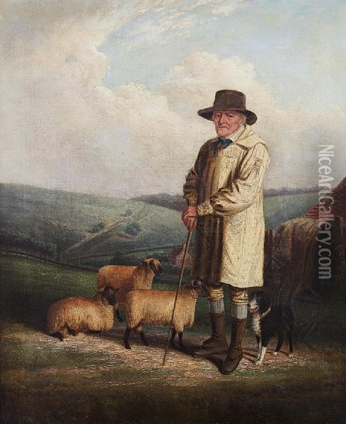 The Old Shepherd Oil Painting - William Garland