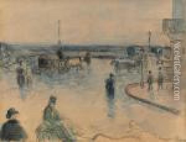 Rouen Sous La Pluie Oil Painting - Camille Pissarro