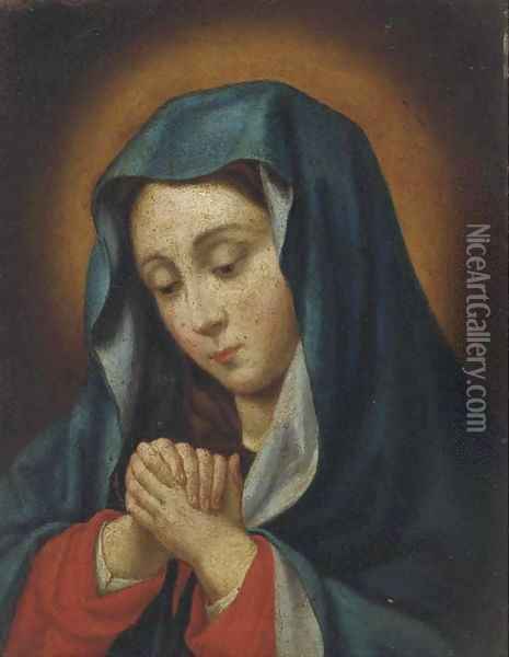 The Virgin at prayer Oil Painting - Giovanni Battista Salvi, Il Sassoferato