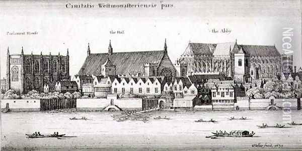 Part of the City of Westminster Oil Painting - Wenceslaus Hollar