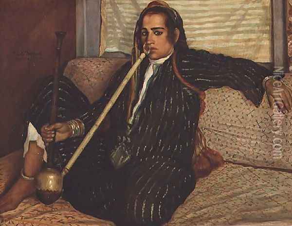 Smoking Haschich, 1900 Oil Painting - Emile Bernard