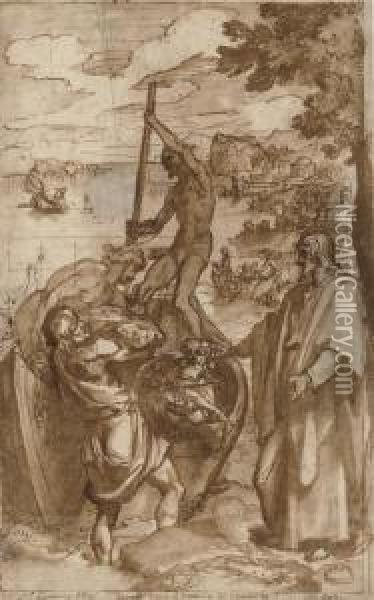 The Apparition Of Christ To Saint Peter Oil Painting - Lodovico Cardi Cigoli