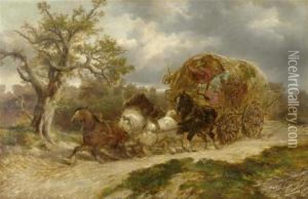 The Carriage Ride Oil Painting - Alexis de Leeuw