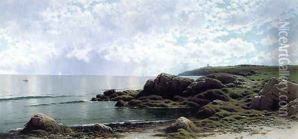 Low Tide at Swallow Tail Cove Oil Painting - Alfred Thompson Bricher