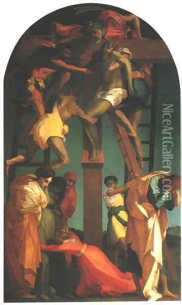 Deposition from the Cross Oil Painting - Rosso Fiorentino (Giovan Battista di Jacopo)