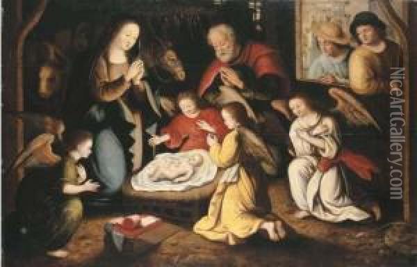 The Nativity Oil Painting - Gillis Coignet