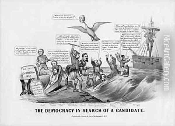 The Democracy in search of a candidate Oil Painting - John Cameron