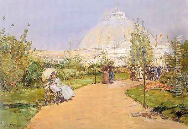 Horticultural Building, World's Columbian Exposition, Chicago 1893 Oil Painting - Childe Hassam