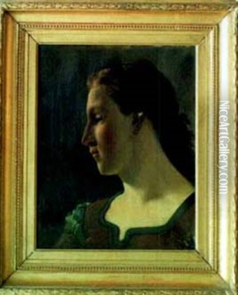 Jeune Florentine Oil Painting - Albert Besnard