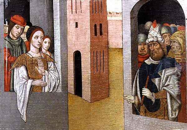 A Betrothal Oil Painting - Giacomo da Recanati