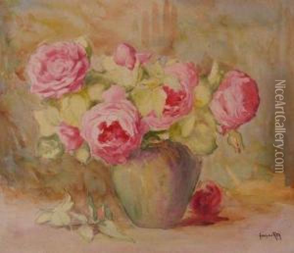 Roses Oil Painting - Adolphe Rey