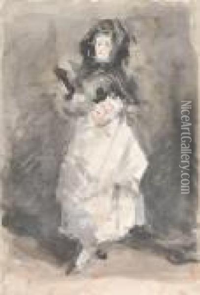 Countess De Barck (after Henri Regnault) Oil Painting - Hercules Brabazon Brabazon